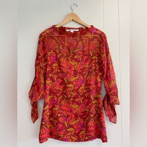 Vintage Diane von Furstenberg Semi-Sheer Tunic Blouse (12)